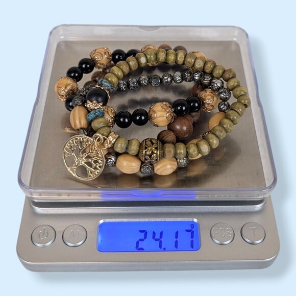 Set of 4 Bohemian Stretch Bracelet - Picture 6 of 6